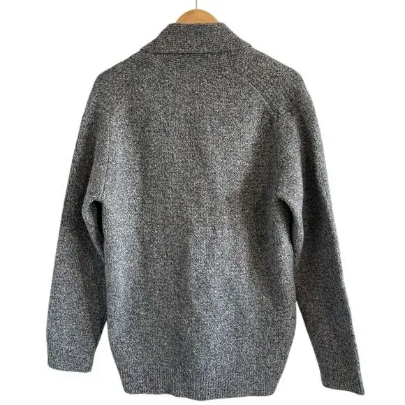 UNTUCKit Emeric Donegal Collared Cardigan Sweater Size S Gray Speckled Grandpa - Picture 2 of 11